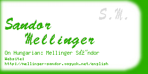 sandor mellinger business card